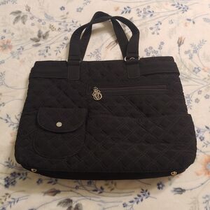 Vera Bradley Black Quilted Tote Bag